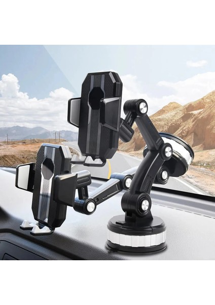 Robot Ayarlanabilir Araç Içi Torpido ve Cam Yapışkanlı Vantuzlu Yüksek Kaliteli Telefon Tutucu