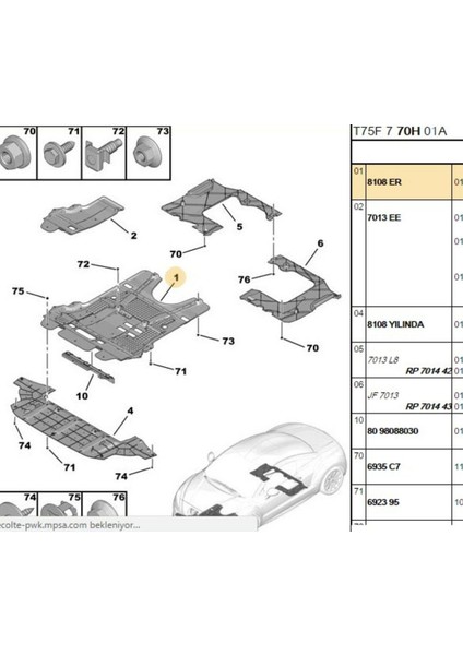 Karter Muhafaza C4 308 3008 5008 (CIT08C4010-8108ER)