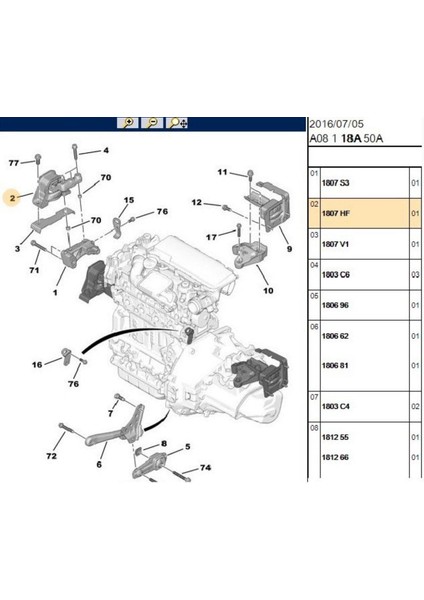 Motor Takozu C3 1007 14HDI 8V (R59843-1807.HF)