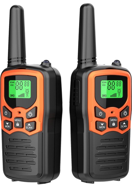 2 Adet Şarjlı Bataryalı Telsiz Seti Walkie Talkie Vox El Telsizi 2li Paket