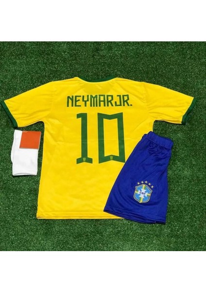 Brezilya 2023/24 Yeni Sezon Neymar Jr Çocuk Forması 4'lü Set Zyn