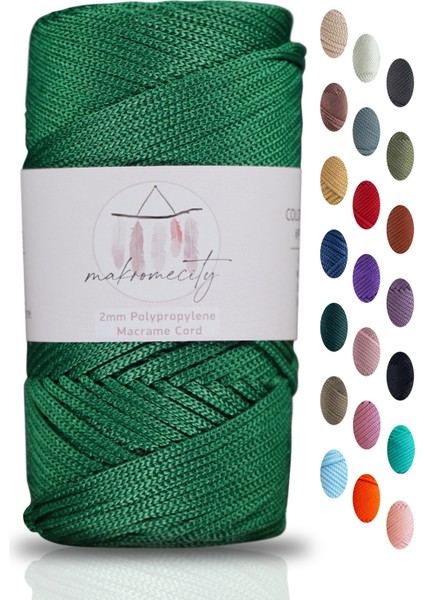 Premium 100 gr Polyester Makrome Ipi Benetton 2mm - 120 M Supla Ip ve Çanta Ipliği