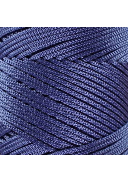 Premium 100 gr Polyester Makrome Ipi Kot Mavisi 2mm - 120 M Supla Ip ve Çanta Ipliği