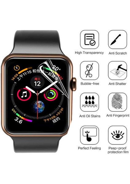 Apple Watch 40MM (2-3-4-5-6-Se) Nano Ekran Koruyucu (2 Adet) (Yüksek Kalite)