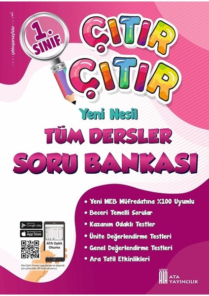 Ata Yayıncılık 1. Sınıf Okuduğumu Anlıyorum - Çıtır Çıtır Tüm Dersler Soru Bankası