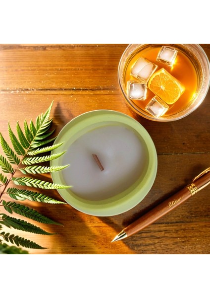 T&P Candle Citronella Aromalı Sinek ve Haşere Kovucu Soya Wax Mum Geometrik Beton Saksılı