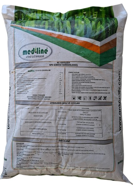 25 kg Harmanlanmış Npk Gübresi Çim Gübresi 13+12+12+(35 So3)+ Me fiyatları