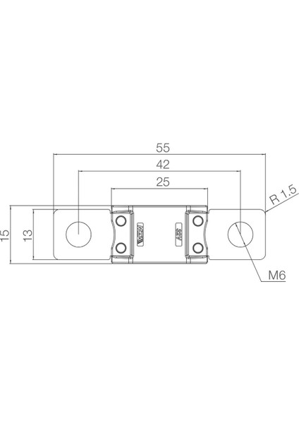 Mega Compact Sigorta 100A Sarı 100 Amper Dc Bakır