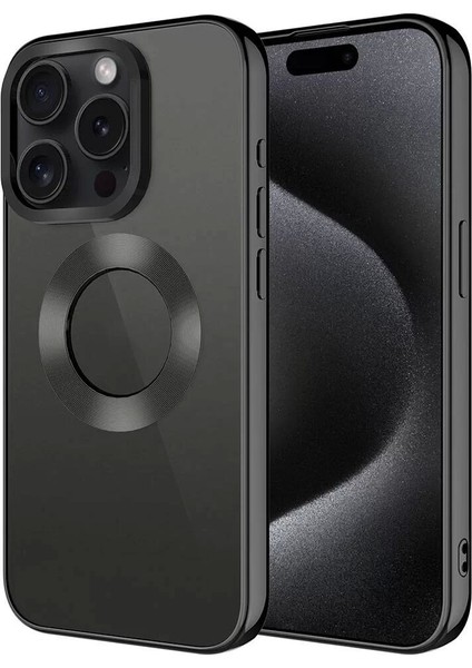 Apple iPhone 15 Pro Max Kılıf Tek Kamera Çerçeveli Logo Gösteren Redclick Osega Kapak