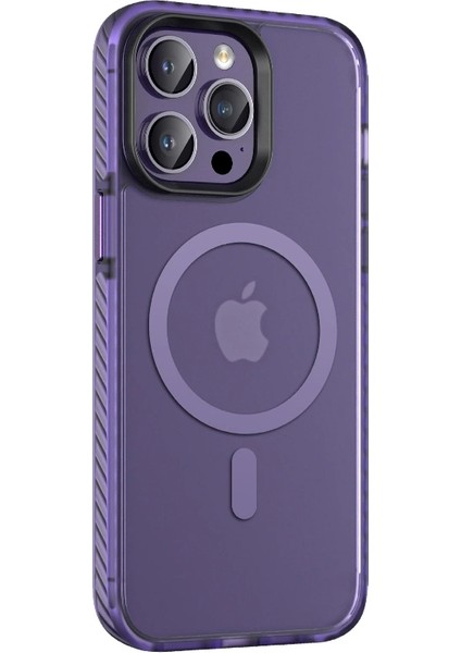 Apple iPhone 14 Pro Max Kılıf Mat Arka Yüzey Wireless Şarj Özellikli Redclick Locik Kapak