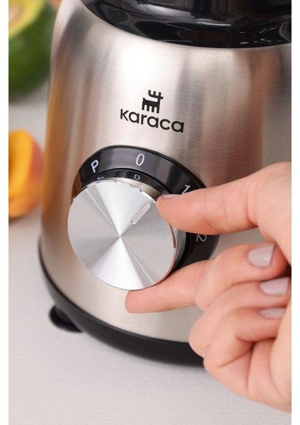 Smothiler, Milkshakeler, Sebze Suları Buz Kırıcı 1.5lt Cam Hazne 6 Paslanmaz Çelik Bıçak 1000W Inox Paslanmaz Gövde