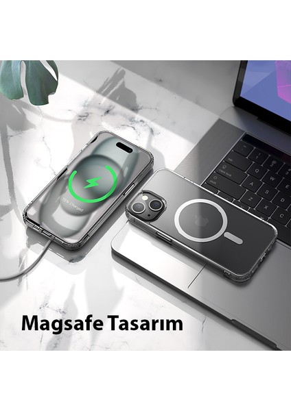 Apple iPhone 15 Anti-Fall Darbe Önleyici Airbag Manyetik Magsafe Silikon Kılıf fiyatları