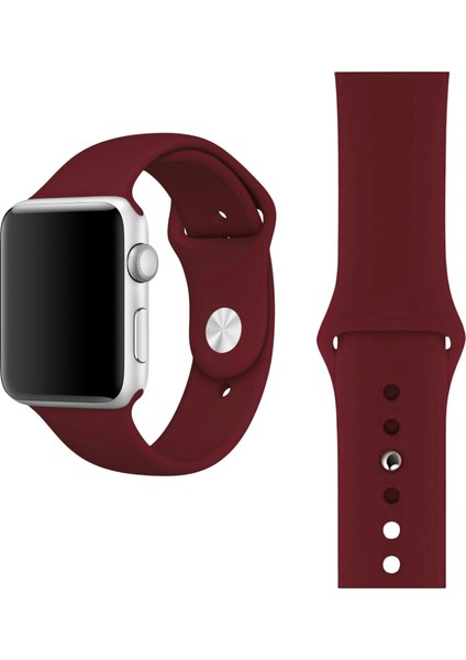 Apple Watch 1 2 3 4 5 6 7 8 9 Se 38-40-41 mm Uyumlu Premium Spor Yumuşak Silikon Saat Kordon Kayış