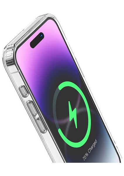 Apple iPhone 15 Pro Max Anti-Fall Darbe Önleyici Airbag Manyetik Magsafe Silikon Kılıf