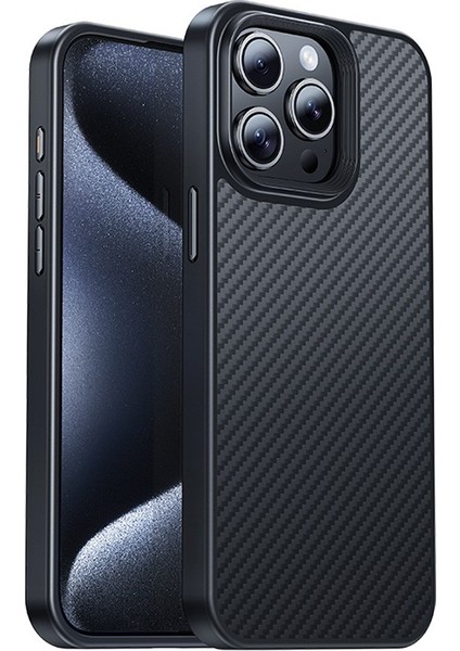 Apple iPhone 15 Pro As7 Kevlar Kılıf Manyetik Magsafeli Telefon Kılıfı