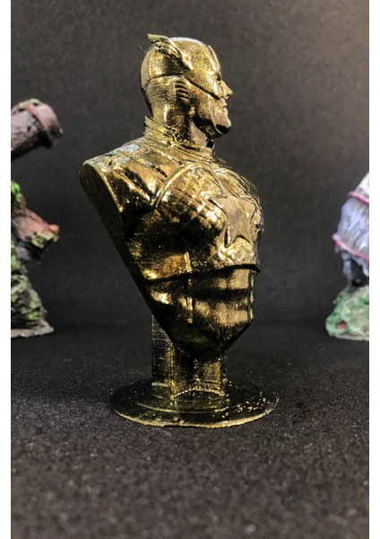 Kaptan Amerika Büst 10CM - Gold Efekt