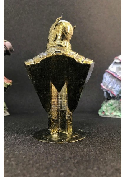 Kaptan Amerika Büst 10CM - Gold Efekt