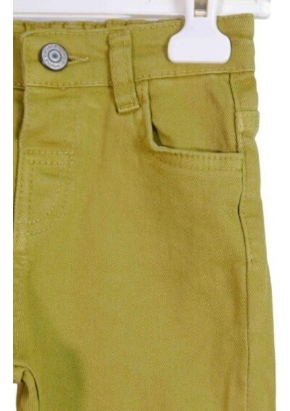 Erkek Çocuk Pamuklu Gabardin Bel Lastiklki Kargo Cepli Pantolon