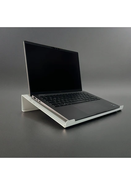 Hero Dizayn Çelik Laptop Standı Notebook Altlığı Parlak Beyaz