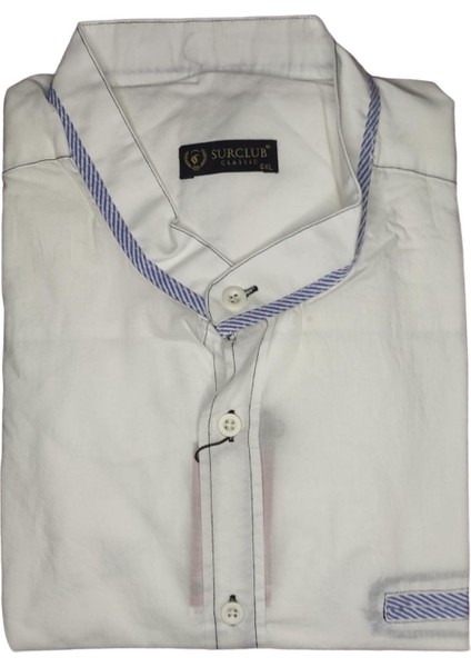 Erkek Battal 155 Kilo Için Uygun Kısa Kol Hakim Yaka Gömlek