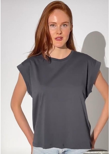 Kadın Kolsuz Tshirt Füme fiyatları