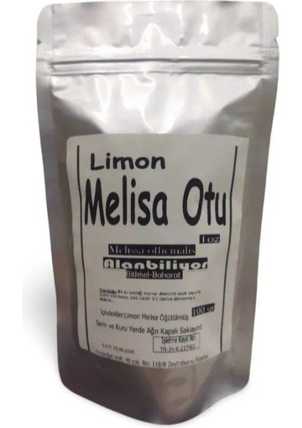 Limon Melisa Otu Saf Tozu 70 gr Taze Öğütülmüş Çay