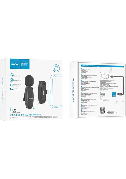 L15 iPhone Lightning Kablosuz Mini Yaka Mikrofonu