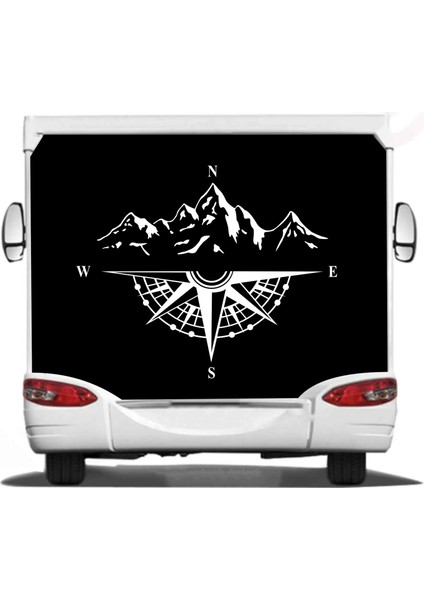 Pusula Dağ Adventure Offroad Off Road Kamp Araba Oto Karavan Sticker 00048