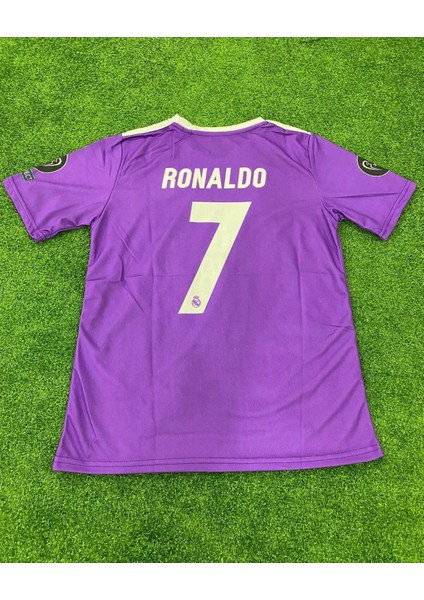 2017 Mor Renk Cardiff Kısa Kol Realmadrid Ronaldo Forma / Ronaldo 2017 Zyn fiyatları