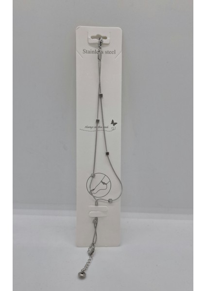 Kare Küp Çelik Zincir Halhal