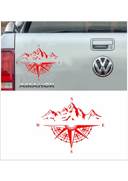 Pusula Dağ Adventure Offroad Off Road Kamp Araba Oto Karavan Sticker 00048 fiyatları