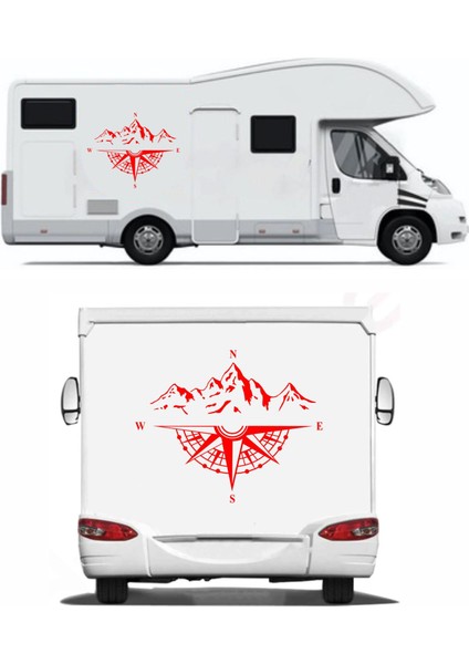 Pusula Dağ Adventure Offroad Off Road Kamp Araba Oto Karavan Sticker 00048 modelleri