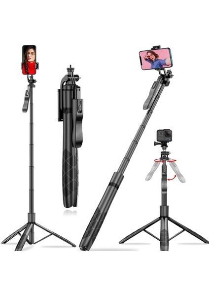 Tripod L16 Bluetooth Çok Fonksiyonlu Kablosuz Kumandalı Tüm Akıllı Telefonlara Uyumlu Büyük Boy