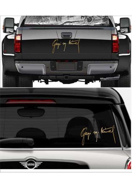 Gazi Mustafa Kemal Imza Araba Oto Karavan Motosiklet Sticker 00623