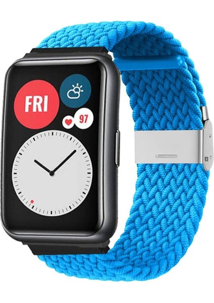 Huawei Watch Fit 2 Modeline Uyumlu Likralı Kumaş Kordon
