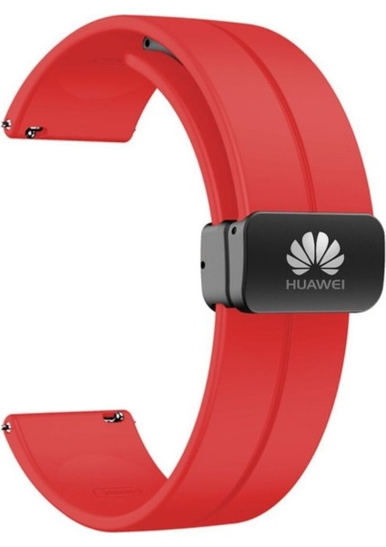 Huawei Watch Gt3 Pro Modeline Uyumlu Titanium Magnet Tokalı Silikon Kordon