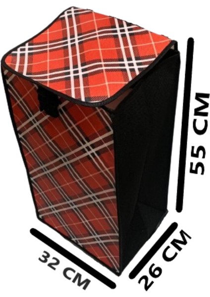 Pazar Araba Çantası Torbası Yedek Çanta 32X55X26 cm Kırmızı 1 Adet modelleri