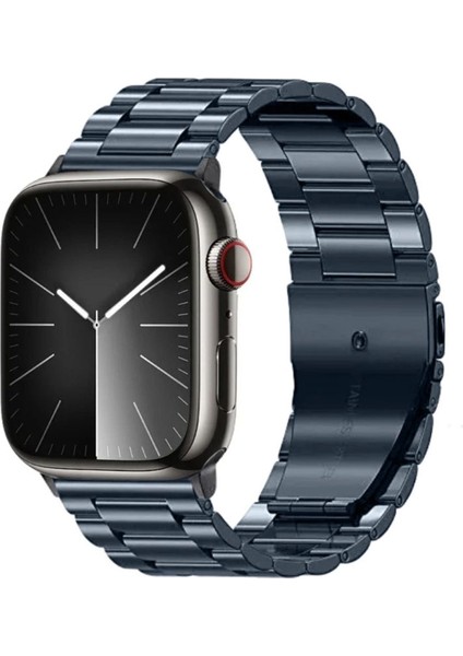 Apple Watch Series (1-9)/Ultra (1-2) Uyumlu - Paslanmaz Çelik Renkli Kordon 38 40 41/42 44 45 49 MM