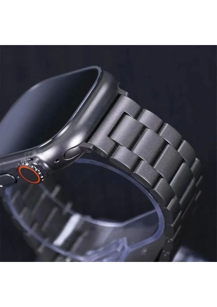 Apple Watch Series (1-9)/Ultra (1-2) Uyumlu - Paslanmaz Çelik Renkli Kordon 38 40 41/42 44 45 49 MM modelleri