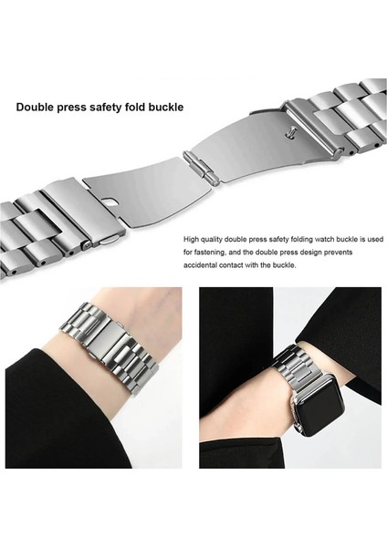 Apple Watch Series (1-9)/Ultra (1-2) Uyumlu - Paslanmaz Çelik Renkli Kordon 38 40 41/42 44 45 49 MM fırsatları