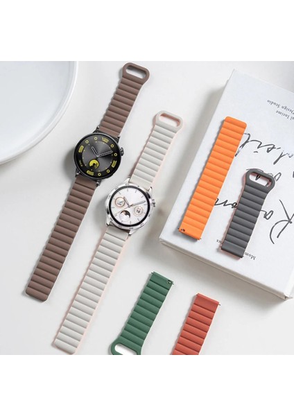 - Samsung Galaxy Watch 4 / 4 Pro Uyumlu - Çok Renkli - Manyetik Silikon kordon - 20 mm fiyatları