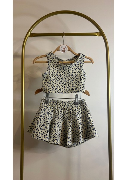 Little Bambi Store Şortlu Etek Crop Takım