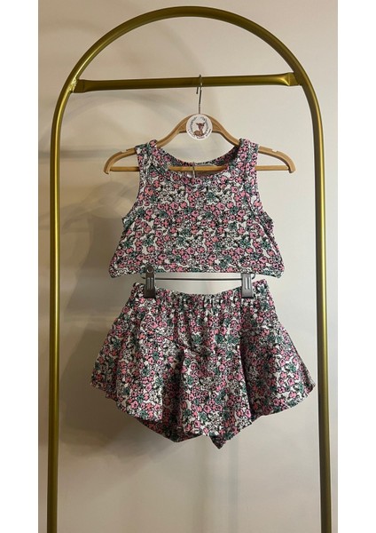 Little Bambi Store Şortlu Etek Crop Takım