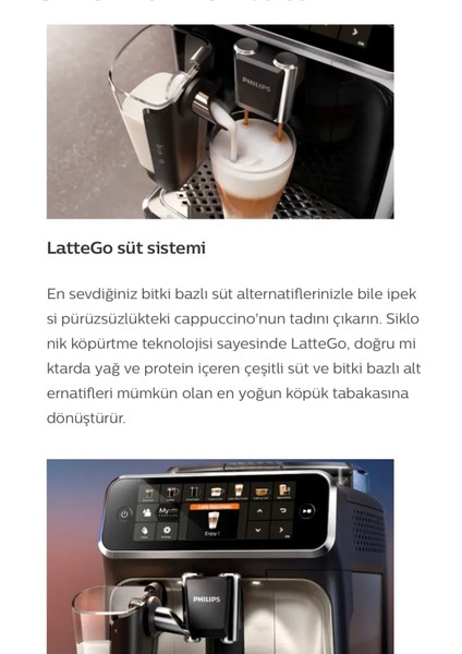 Lattego Tam Otomatik Premium 12 Farklı Kahve Krom-Beyaz Kahve ve Espresso Makinesi +Luciole Lambader