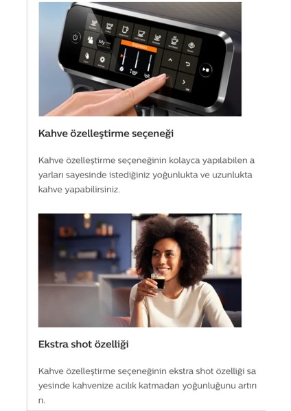 Lattego Tam Otomatik Premium 12 Farklı Kahve Krom-Beyaz Kahve ve Espresso Makinesi +Luciole Lambader