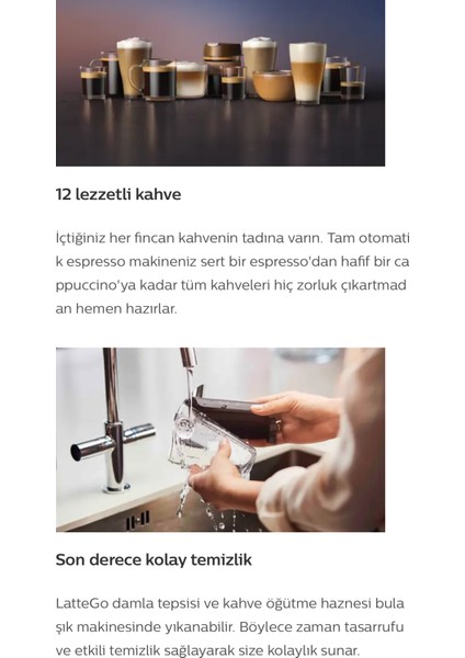 Lattego Tam Otomatik Premium 12 Farklı Kahve Krom-Beyaz Kahve ve Espresso Makinesi +Luciole Lambader