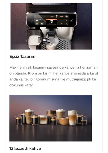 Lattego Tam Otomatik Premium 12 Farklı Kahve Krom-Beyaz Kahve ve Espresso Makinesi +Luciole Lambader