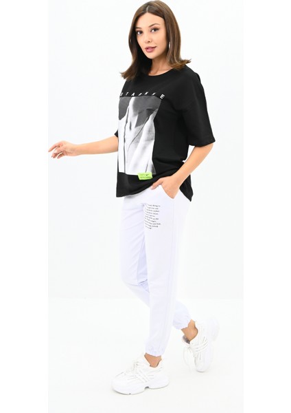 Kadın Resim Baskılı Eşofman Takımı 3318-22 modelleri