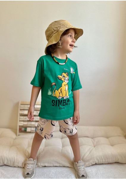 Simba Baskılı Şort T-Shirt Erkek Çocuk Takım