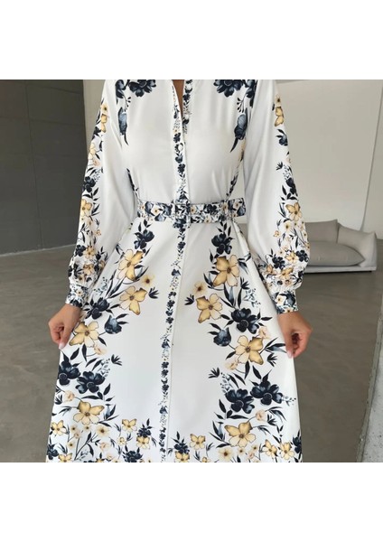 Ithal Babel Kumaş Elbise (Kemer Dahildir) - Siyah modelleri